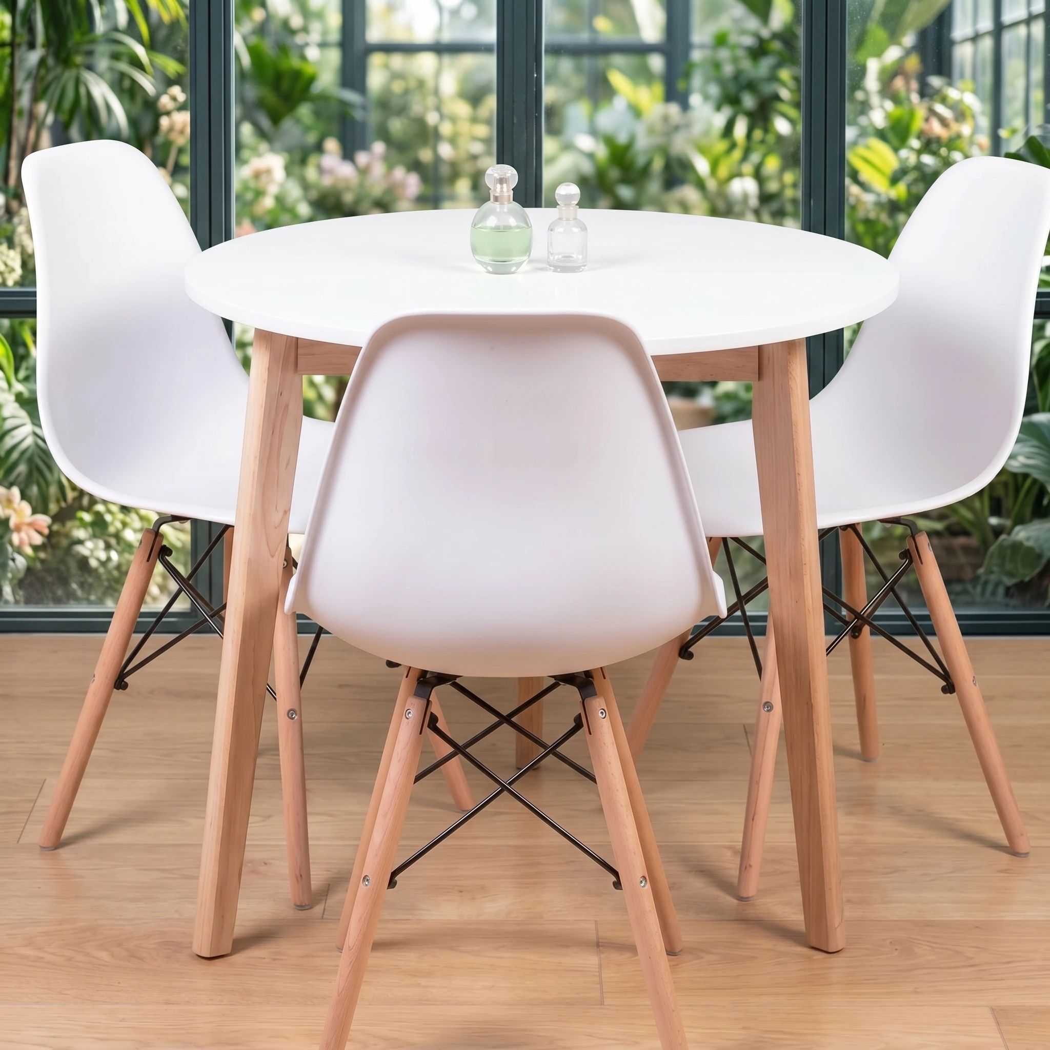 Ensemble Table Élégante + 3 Chaises Confortables