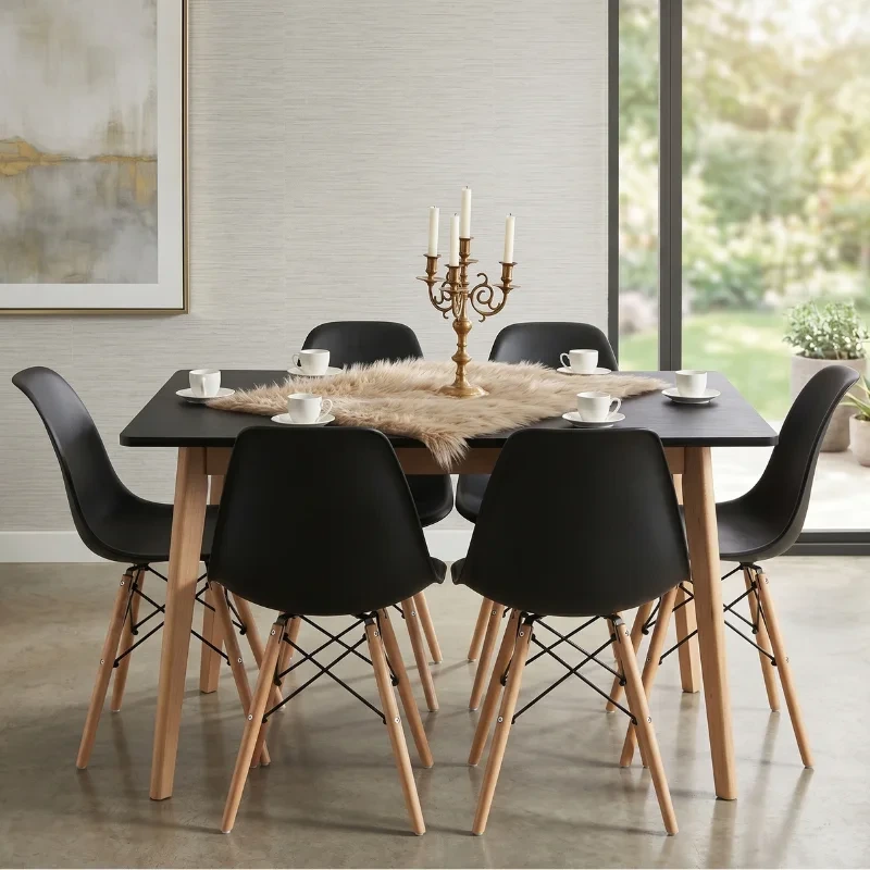 Ensemble Royal : table + 6 chaises assorties