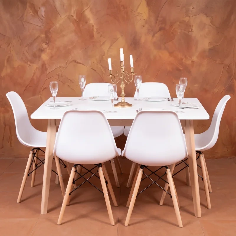 Ensemble Royal : table + 6 chaises assorties