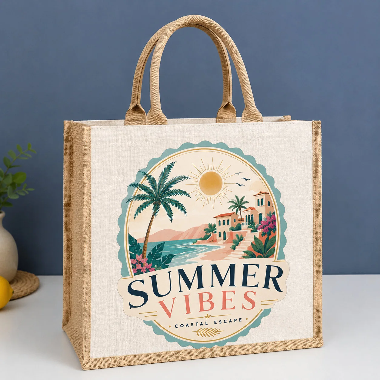 👜 Tote Bag en Jute Personnalisé