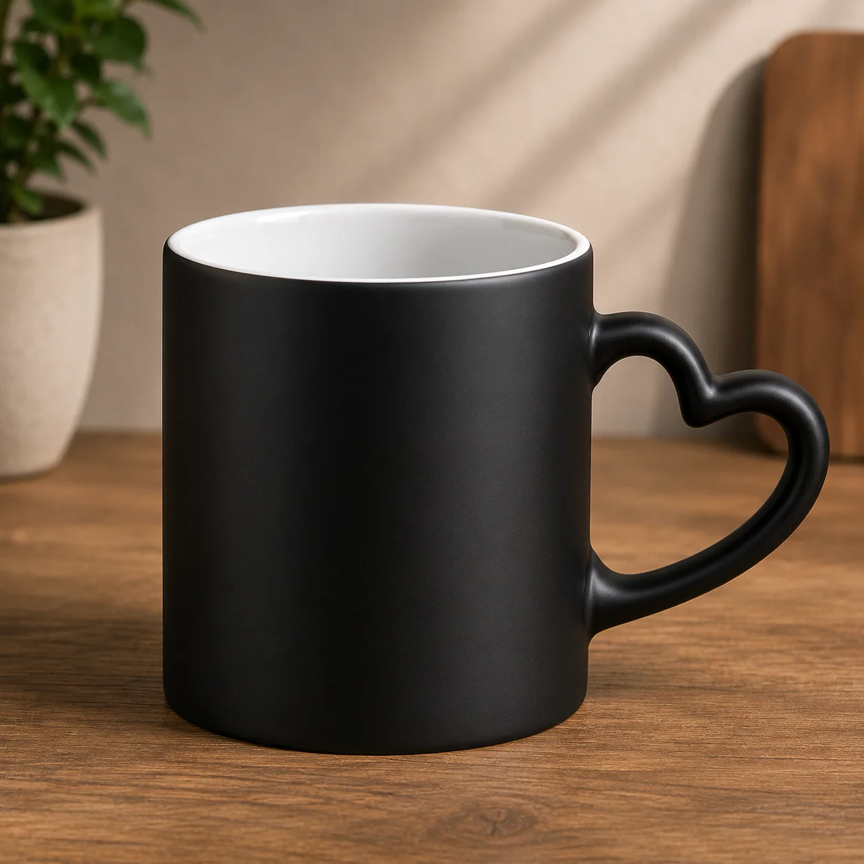 Mug Magique Thermoréactif avec Anse en Forme de Cœur