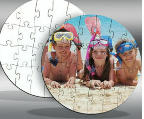 🧩 Puzzles rond de sublimation – Diamètre 20 cm