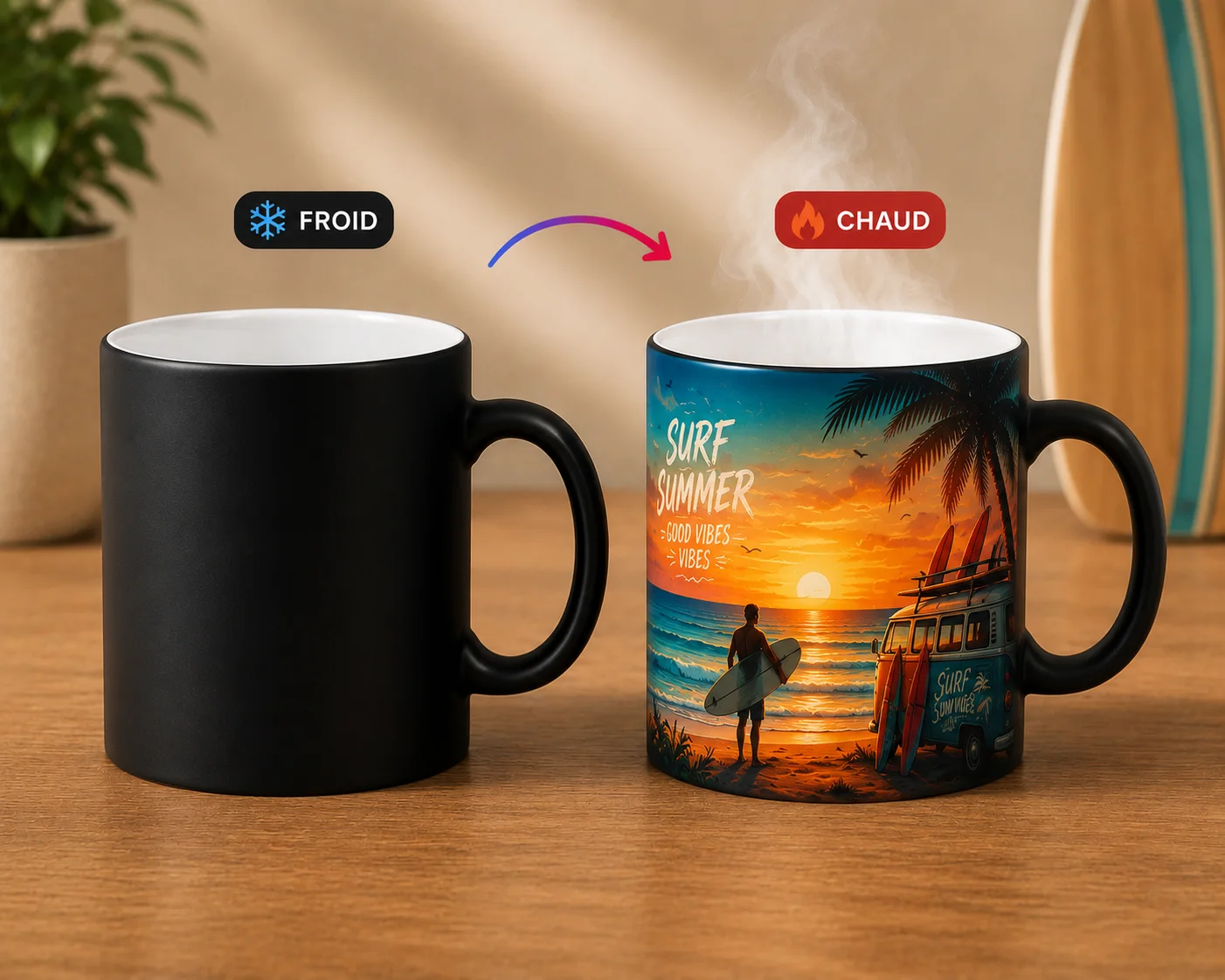Black Mug Magique Thermoréactif