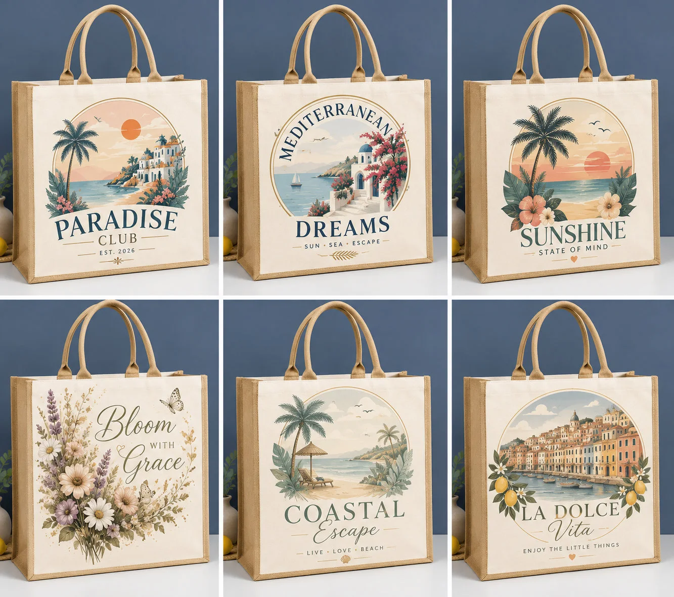 👜 Tote Bag en Jute Personnalisé
