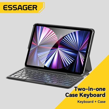 Essager-Étui clavier magnétique pliable sans fil Bluetooth,pour iPad 10e génération, 10.9 pouces
