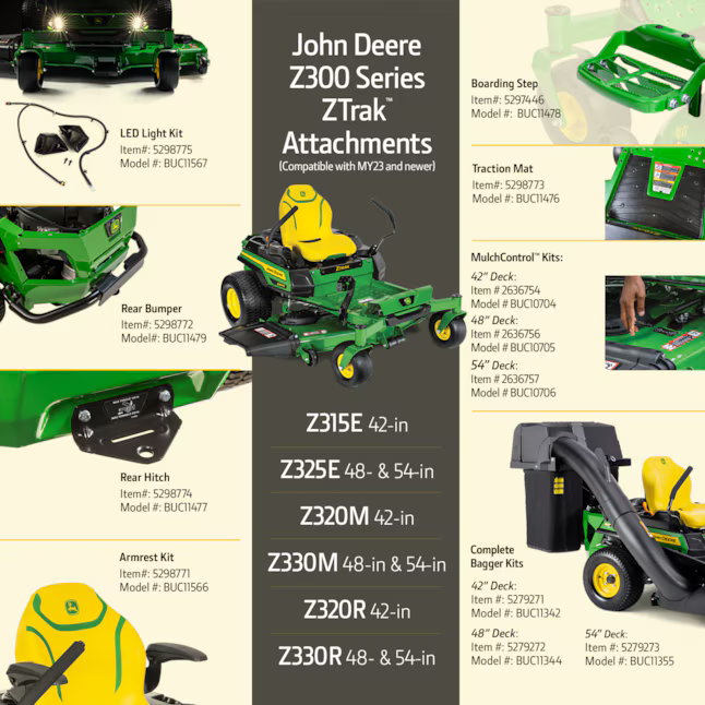 John Deere Z330R ZTrak 54-in 23 -HP V-twin Gas Zero-turn Riding Lawn Mower