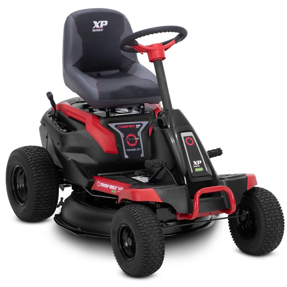 Troy Bilt XP 30 in. 56-Volt MAX 30 Ah Battery Lithium-Ion Electric Drive Cordless Riding Lawn Tractor with Mulch Kit Included