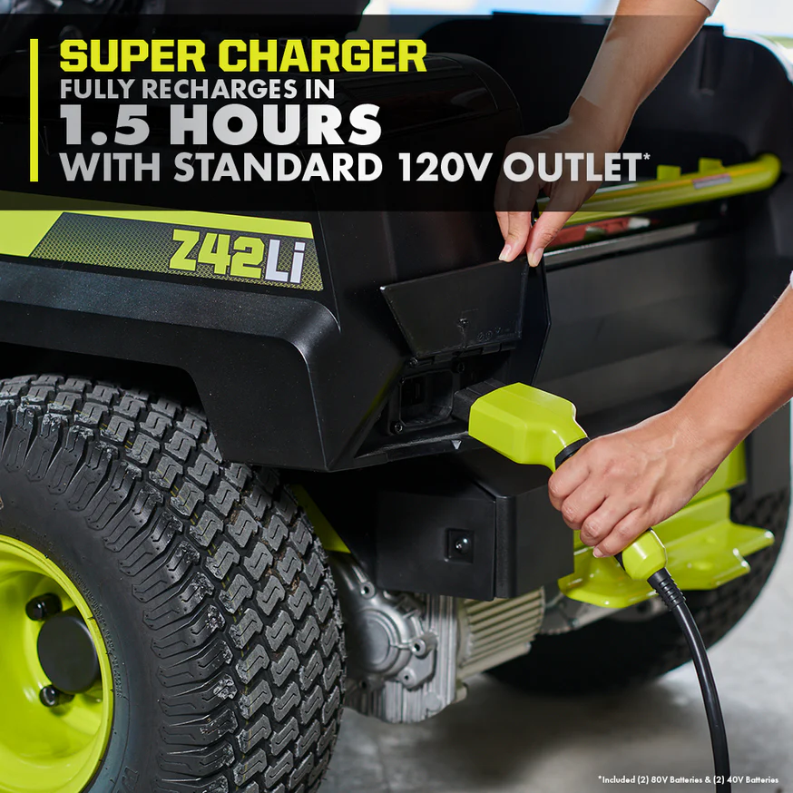 RYOBI 80V HP Brushless 30 in. Battery Electric Cordless Zero Turn Riding Mower with (2) 80V 10 Ah Batteries and Charger