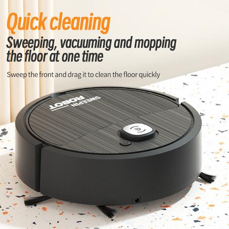 مكنسة روبوتية آلية قابلة لإعادة الشحن عبر USB مع وظيفة التنظيف الرطب للاستخدام المنزلي، قابس أمريكي