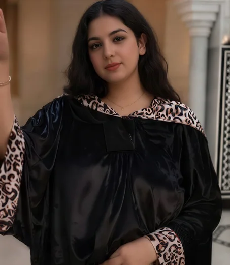 جلابة بالموبرة حرير