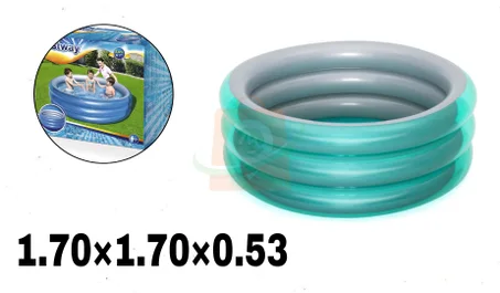 Bestway 51042 Piscine gonflable 3 anneaux à revêtement réfléchissant 170 x 53 cm