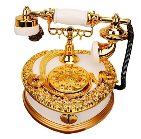 هاتف ديكور كلاسيكي موسيقي فاخر | تحفة أنتيك للمنزل Vintage Phone Decor