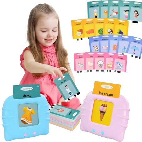 قارئ البطاقات التعليمي باللغتين العربية و الإنجليزية  112بطاقة