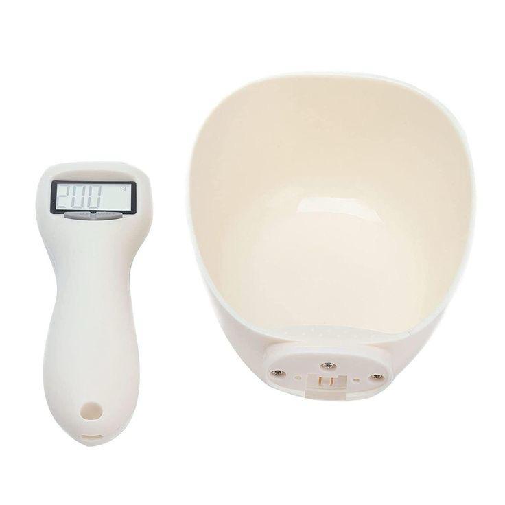 مغرفة طعام ذكية للحيوانات الأليفة مع ميزان رقمي مدمج