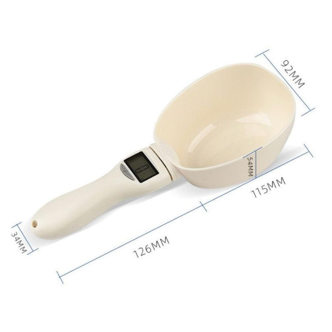 مغرفة طعام ذكية للحيوانات الأليفة مع ميزان رقمي مدمج