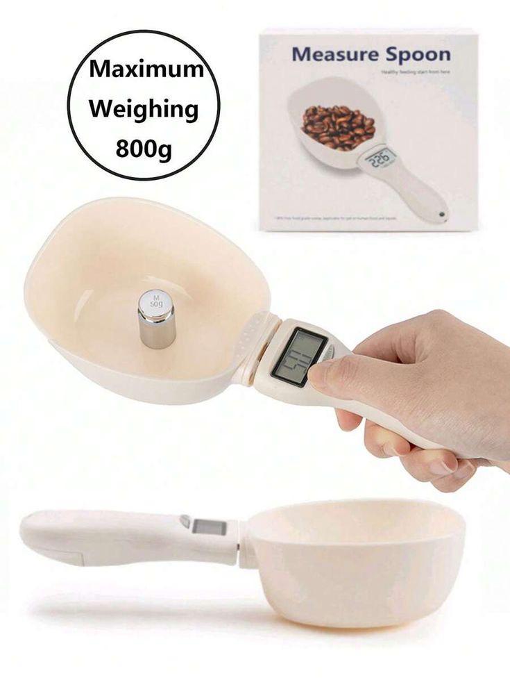 مغرفة طعام ذكية للحيوانات الأليفة مع ميزان رقمي مدمج