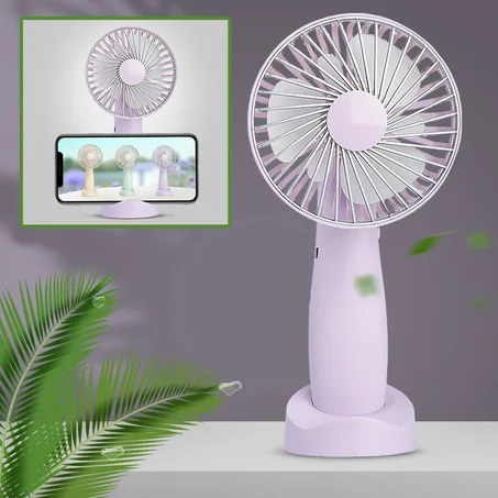 Mini ventilateur portatif électrique Rechargeable par USB, Rotation 180 degré