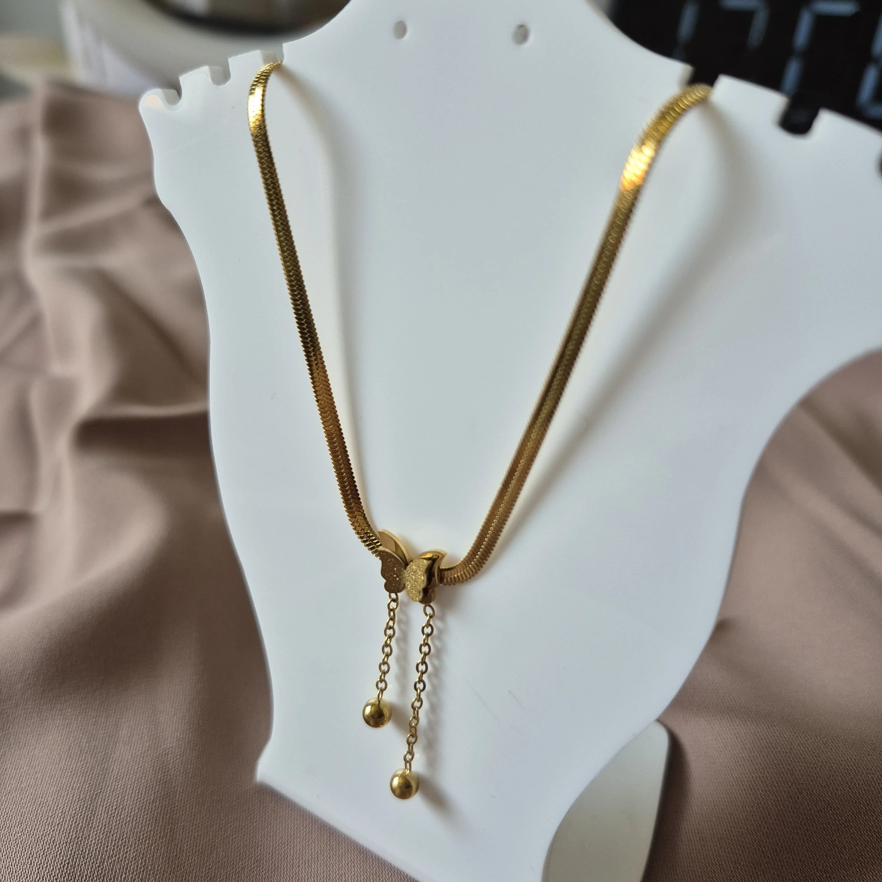 Collier Papillon en acier inoxydable