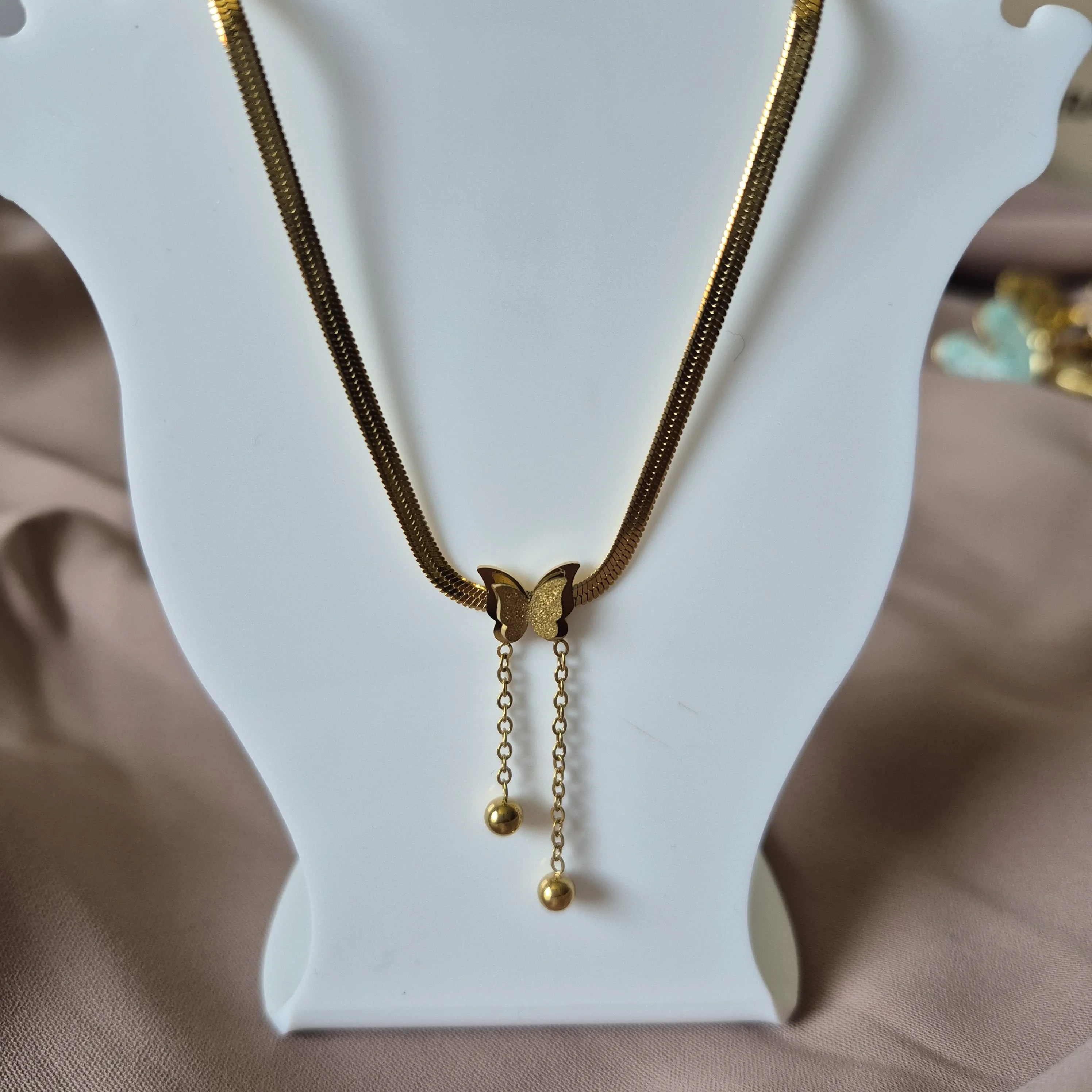 Collier Papillon en acier inoxydable