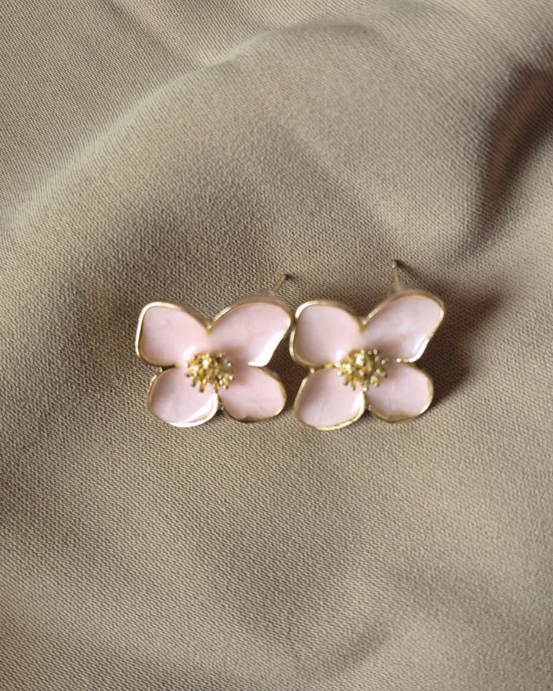 Boucles d'oreilles FLEURE en acier inoxydable