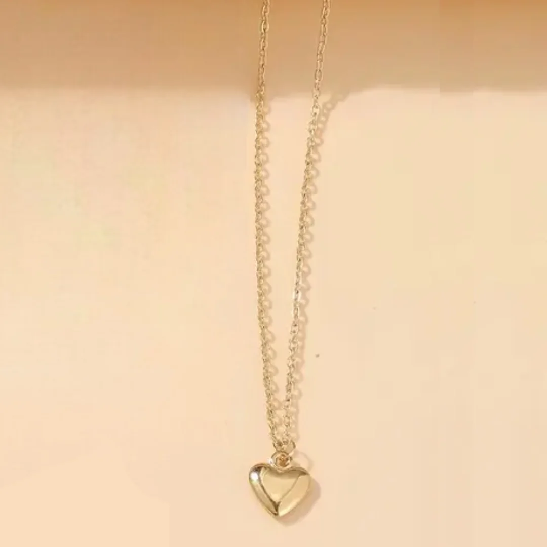 Collier en acier inoxydable pendentig cœur