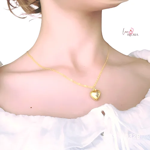 Collier en acier inoxydable pendentig cœur