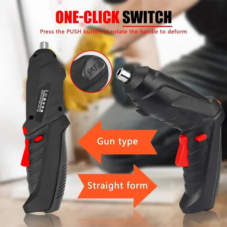 شنطة مفك كهربائي لاسلكي متعدد الاستعمالات مع 47 قطعة