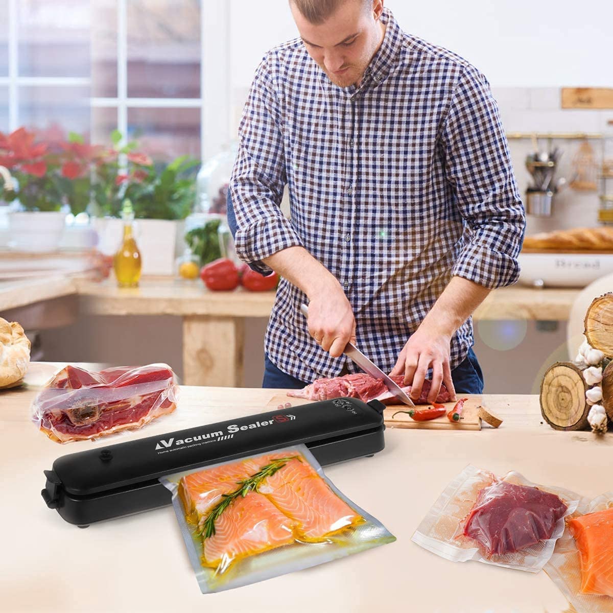 آلة تغليف الطعام المفرغ من الهواء متعددة الوظائف Multifunctional Food Vacuum Sealer
