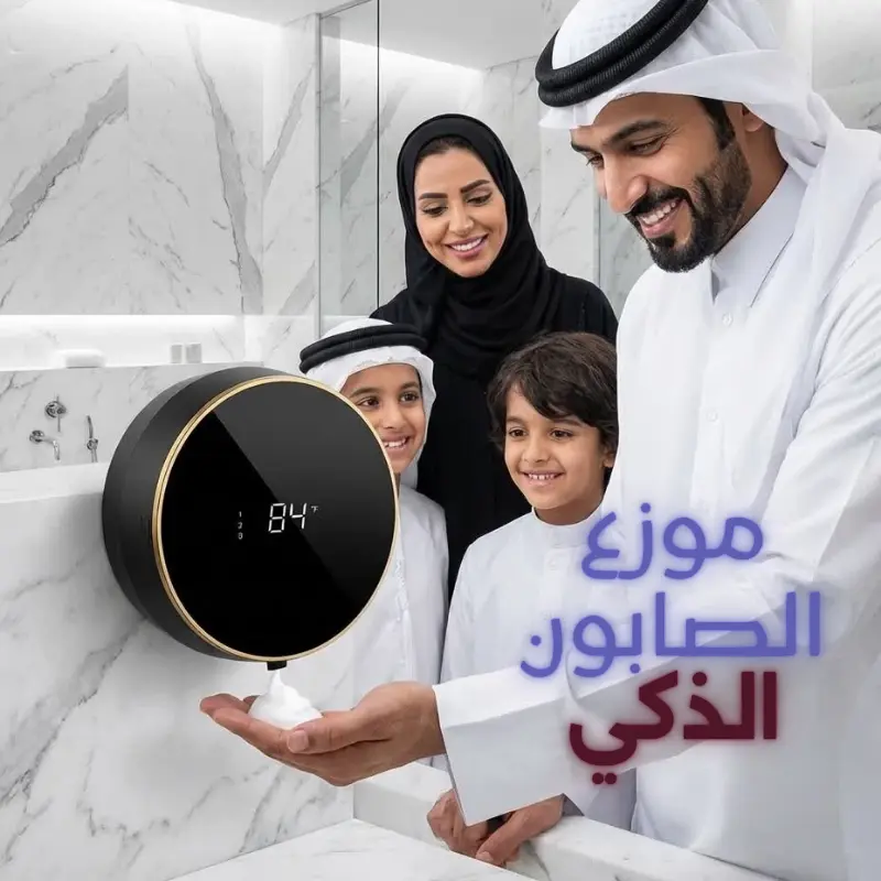 موزّع صابون ذكي بدون لمس  -  يجعل النظافة أكثر ذكاءً، وأكثر أناقة وأكثر حماية