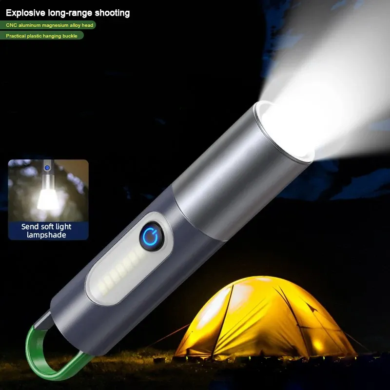 🔦 كشاف LED احترافي قابل للشحن USB
