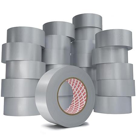 SWRT Paquete de 24 cintas adhesivas resistentes plateadas de 9 mil, de 2 pulgadas x 720 yardas, resistente al agua, para todo tipo de clima, sin sellado de residuos y parches para reparación 