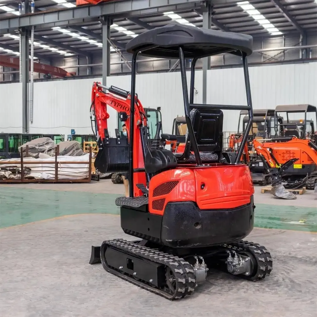 New 4,000 lb TYPHON Lux Mini Excavator Rubber Track with Kubota Diesel Engine USA