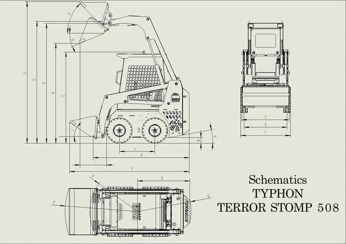 TYPHON STOMP Mini Skid Steer Gas EPA Engine USA