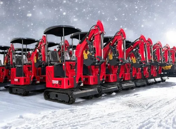 TYPHON TERROR ONE STORM 1 Ton Mini Excavator Trench Digger with Hydraulic Oil Cooler Canopy & Wide Bucket Ideal for Garden, Farm, Park & Road Work Digging, Drilling, Bull-Dozing