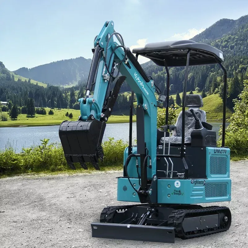 A Mini Excavator 1.8Ton w/Kubota Diesel Engine Hydraulics Digger USA Stock New