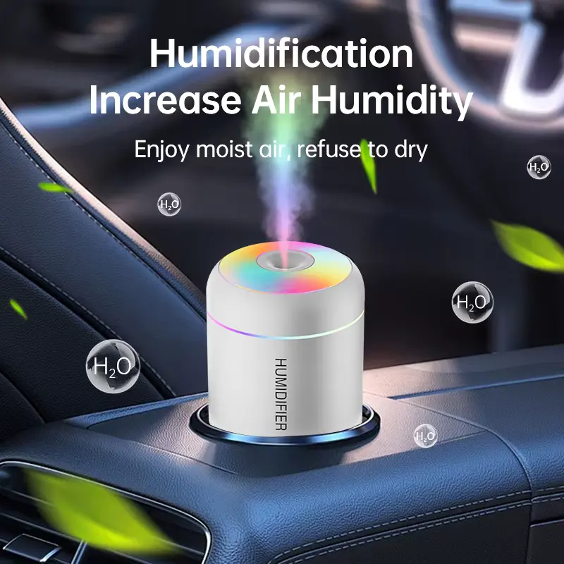 Humidificateur USB مضيء وملوّن… صغير فالحجم، كبير فالتأثير!