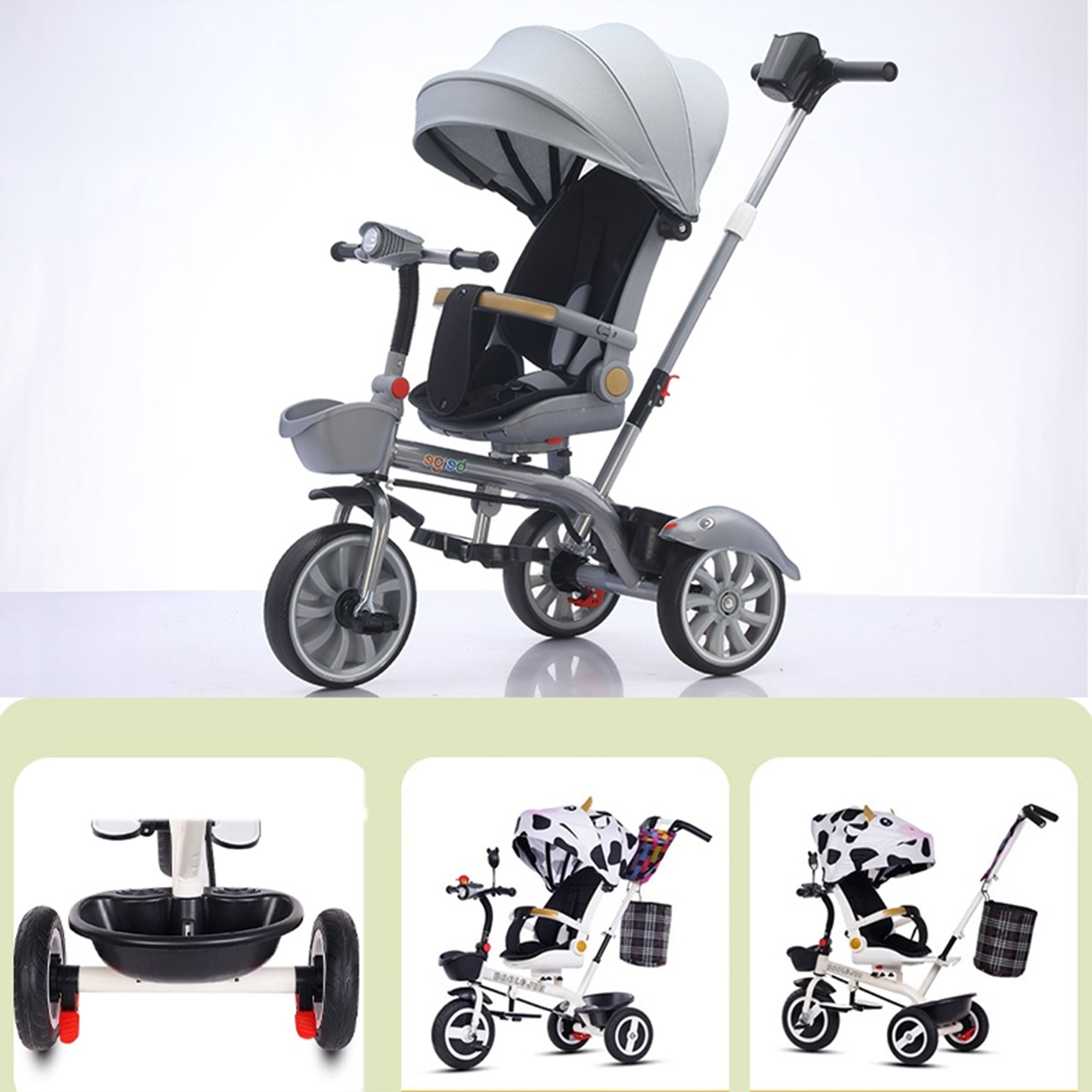 دراجة ثلاثية العجلات للأطفال بمقعد قابل للعكس