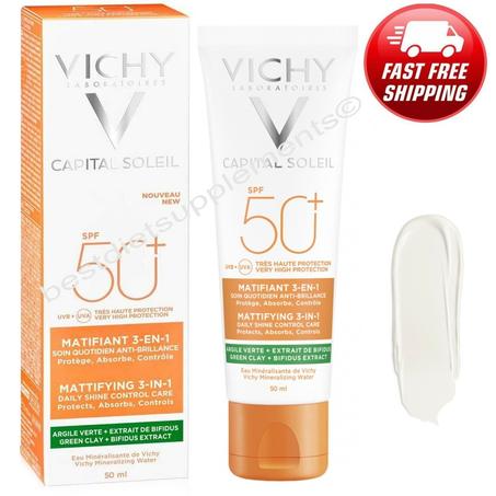 +Vichy Capital Soleil Mattifying 3‑in‑1 Daily Shine Control SPF 50
