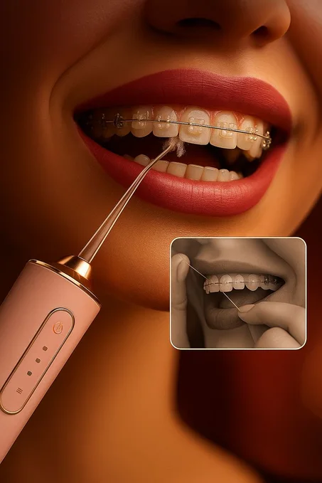 جهاز خيط الأسنان المائي اللاسلكي لتنظيف الأسنان العميق