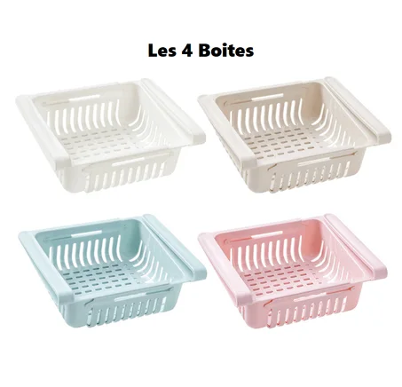 Quatres boîtes de rangement extensible