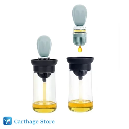 Bouteille d'huile avec brosse silicone
