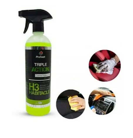 profwell Triple Action Habitacle (Cuir, Tissu, Plastique)