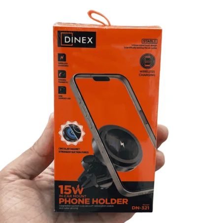 Chargeur sans fil rapide 15W pour voiture.