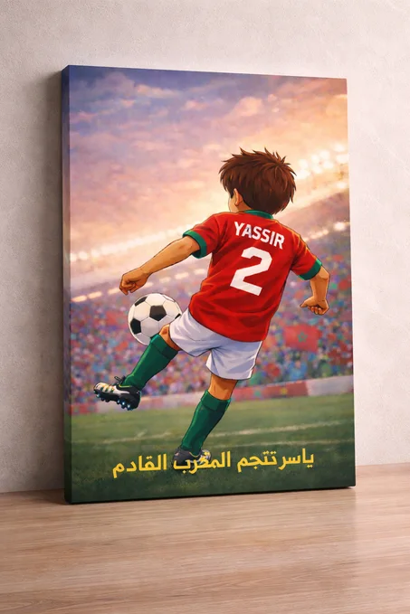 لوحة فنية مُخصّصة باسم طفلك من StickersAZ ( défenseur  )