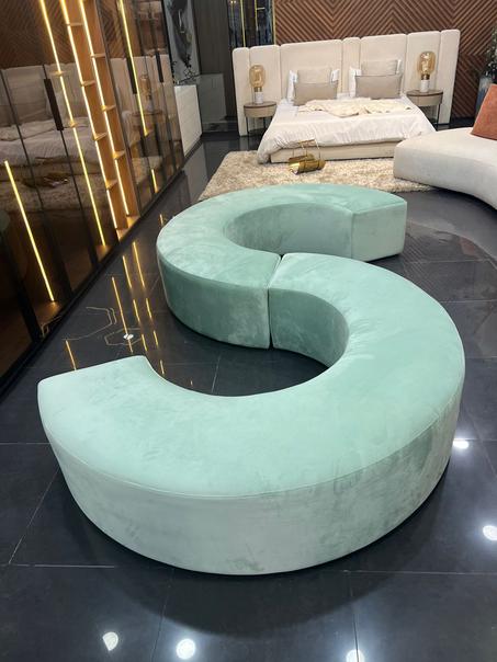 Canapé DOUBLE ROCK – 1,20 m | Forme S organique | Velours haut de gamme