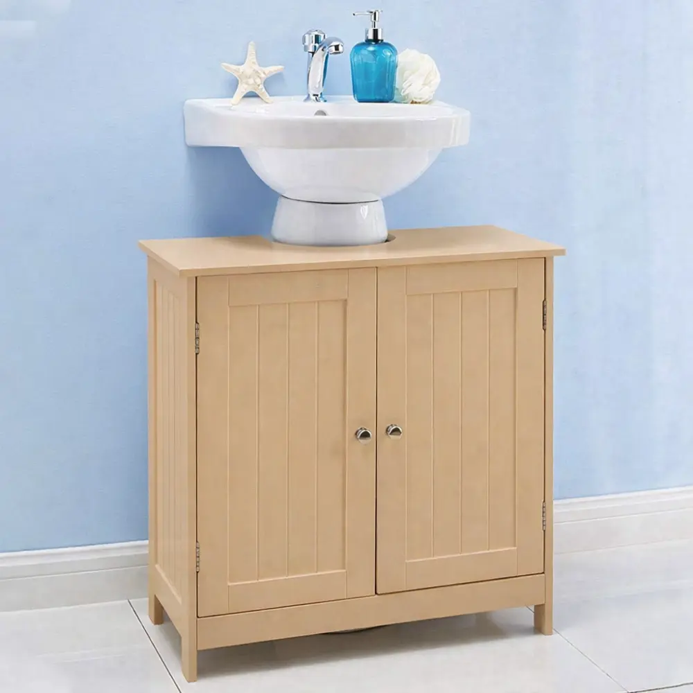 خزانة تحت المغسلة – منظم حمام ذكي موفّر للمساحة | تصميم أنيق، تخزين كبير، مقاومة للماء