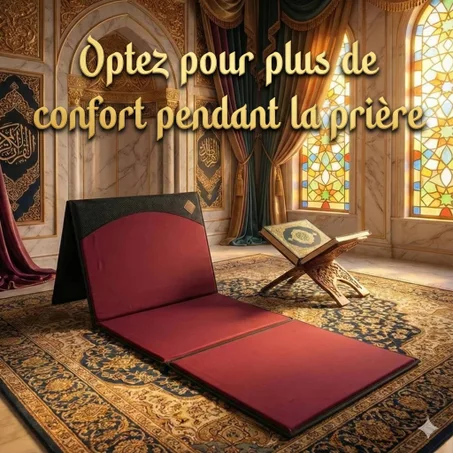 🕌 Tapis de Prière Portable, Pliable et Rembourré
