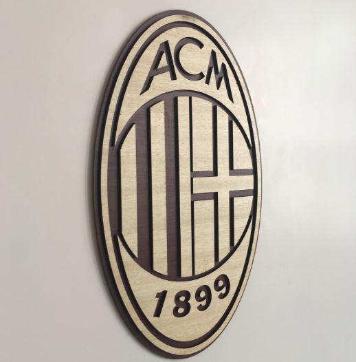 لوحة جدارية خشبية Ac Milan