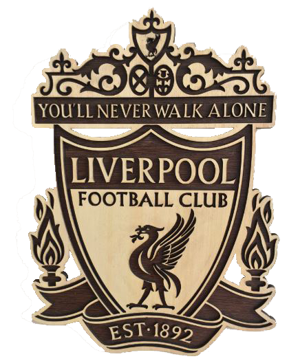 لوحة خشبية لشعار Liverpool