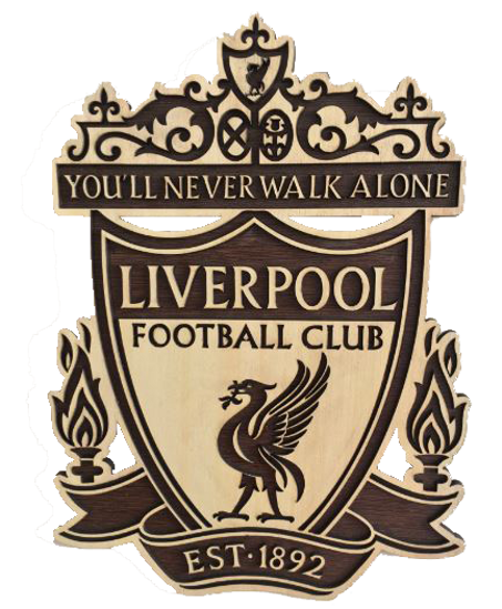 لوحة خشبية لشعار Liverpool